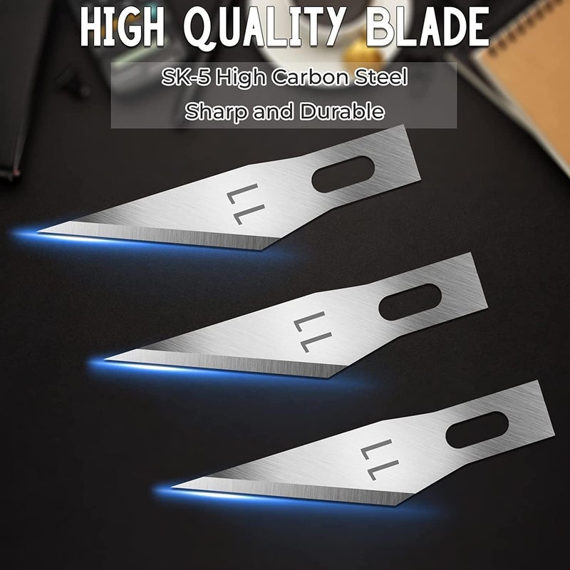 Jetmore 60 Pack Exacto Knife Blades 11, Craft Knife Blades Replacement, Exacto Blade 11, Hobby Knife Blade Refills for Art, Craft, Scrapbooking, Cutting, Carving - Image 3